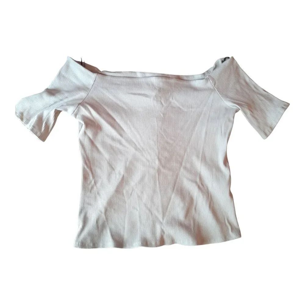 H&M Off-Shoulder Ribbed Top - Gray - Picture 3 of 3